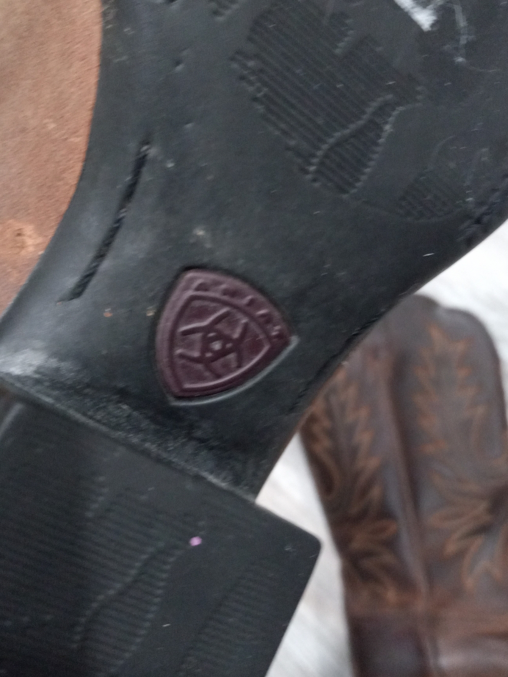 Ariat Western Embroidered Men's Brown Leather Cowboy Bootw Style Size 6.5 - Picture 13 of 16